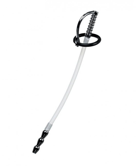 Силиконовый уретральный плаг со сменными фиксирующими кольцами Metal - ToyFa - купить с доставкой в Якутске