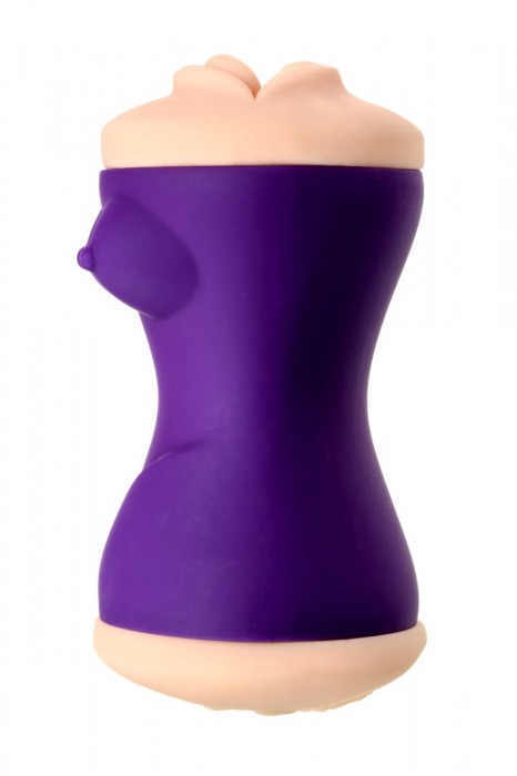 Двухсторонний мастурбатор JOS YARA в фиолетовой колбе - JOS - в Якутске купить с доставкой