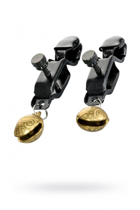 Черно-золотистые зажимы для сосков TOYFA Theatre - ToyFa - купить с доставкой в Якутске