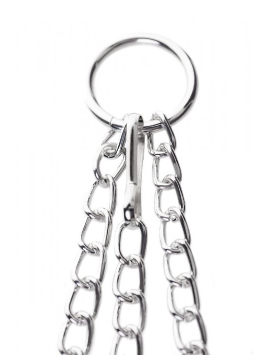 Черно-серебристые зажимы для сосков с кольцом для пениса TOYFA Metal - ToyFa - купить с доставкой в Якутске