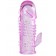 Розовая гелевая насадка с клиторальным отростком - 13,5 см. - Toyfa Basic - в Якутске купить с доставкой Розовая гелевая насадка с клиторальным отростком - 13,5 см. - Toyfa Basic - в Якутске купить с доставкой