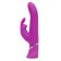 Лиловый вибратор Curve Thrusting Rechargeable Rabbit Vibrator - 24,1 см. - Happy Rabbit