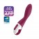 Малиновый вибромассажер для стимуляции G-точки Heated Thrill - 20,6 см. - Satisfyer купить в Якутске с доставкой в Orgasmix.ru Малиновый вибромассажер для стимуляции G-точки Heated Thrill - 20,6 см. - Satisfyer