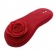 Красный вибратор в трусики Funtown Caleo с магнитным держателем-розой - Magic Motion
